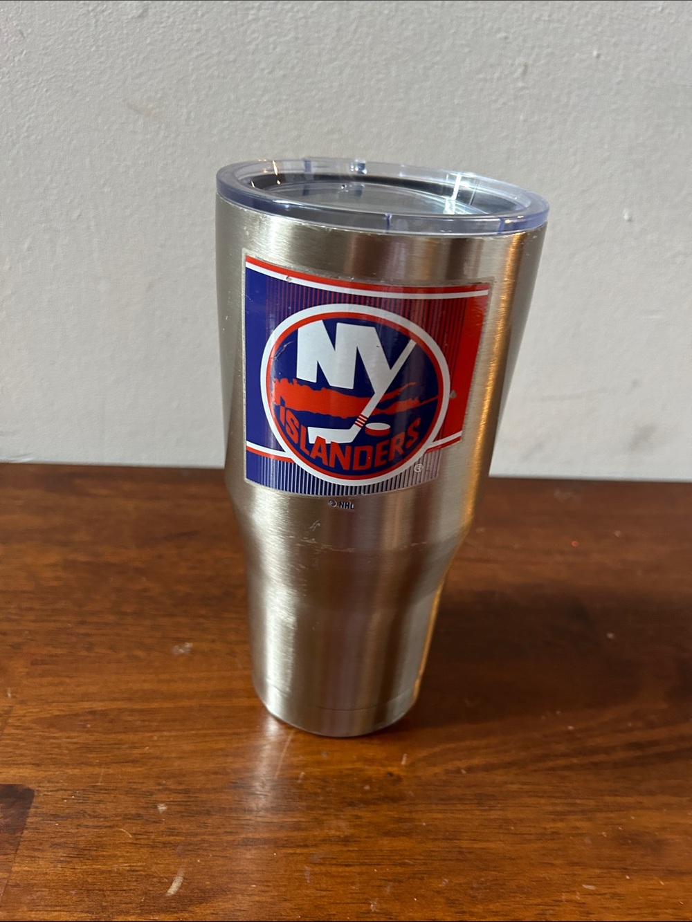 NWOT Stainless Steel 30oz Tumbler with Blue and Orange NY Islanders Logo